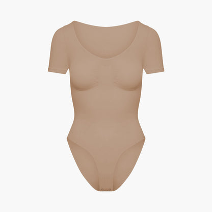 T-Shirt Bodysuit Sculpting Shapewear mit Slip creamy fabrics