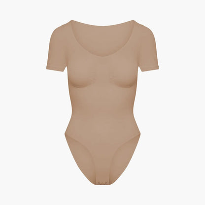 T-Shirt Bodysuit Sculpting Shapewear mit Slip - Mid Season creamyfabrics